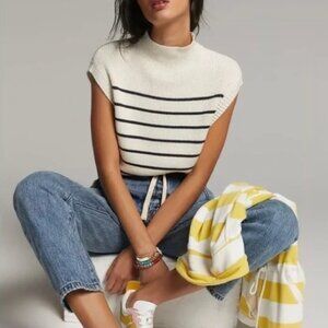 Maeve Mock Neck Sweater Tee S